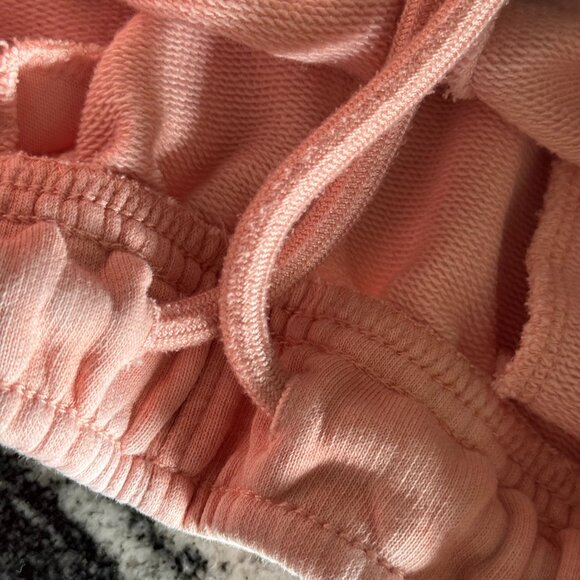 Champions men's pink/orange french terry elastic/drawstring waist shorts size me - Picture 9 of 10